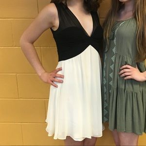 White House Black Market Black and White Dress